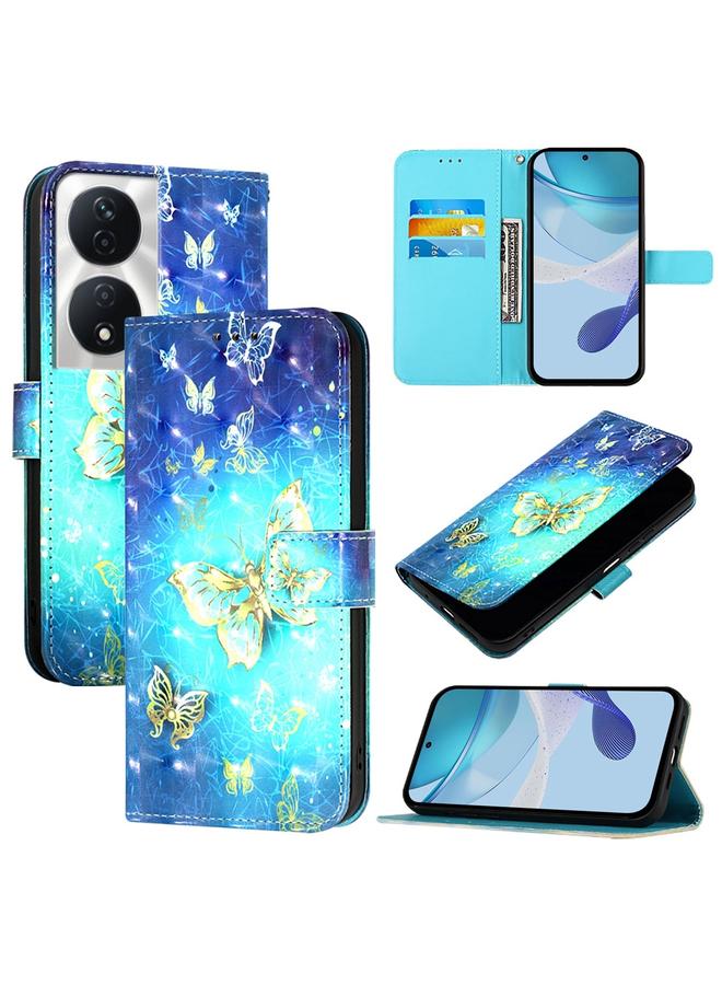 اس-توب جراب لهاتف Honor 90 Smart / X7b 4G / 5G Global 3D Painting أفقي من الجلد القابل للطي - Image 1