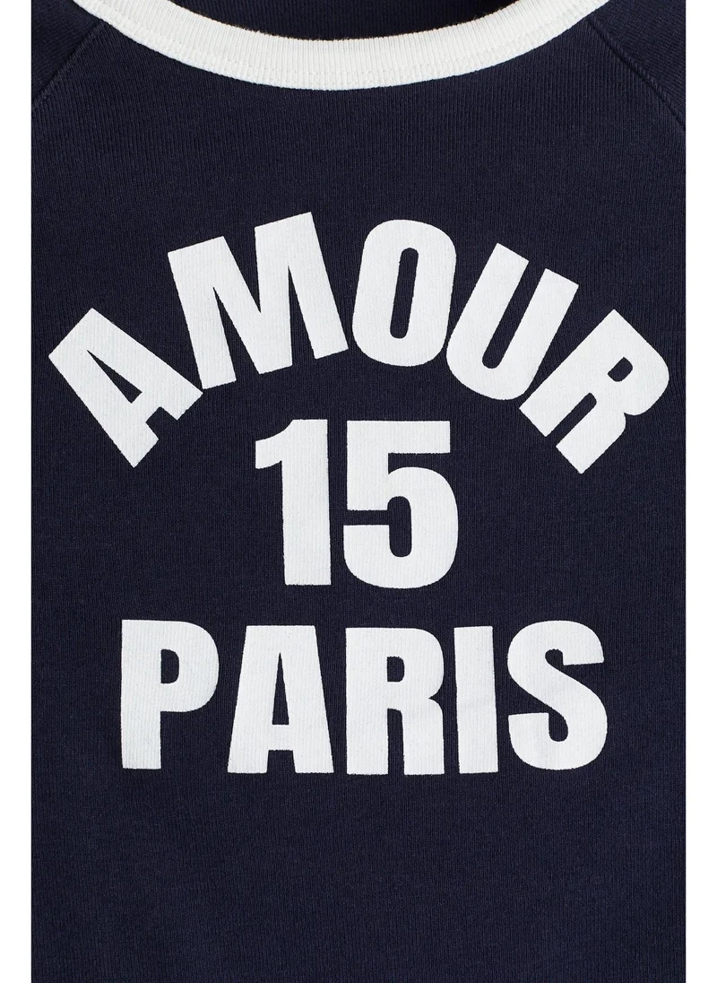 اتش اند ام Short printed T-shirt