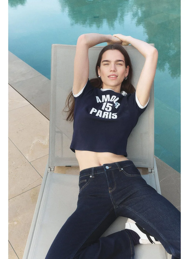اتش اند ام Short printed T-shirt