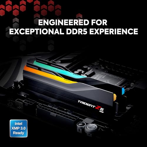 G.SKILL Trident Z5 RGB Series DDR5 RAM (Intel XMP 3.0) 32GB (2x16GB) 6000MT/s CL30-40-40-96 1.35V Desktop Computer Memory U-DIMM - Matte Black (F5-6000J3040F16GA2-TZ5RK) - Image 2