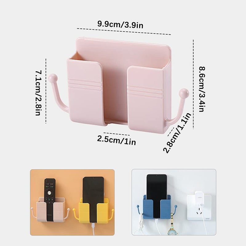 UTLB-X 5 x Adhesive Storage Box for Remote Control, Mobile Phone Wall Mount with Hook Phone Holder for Damage, Wall Mount for Remote Control Storage Box - Image 5