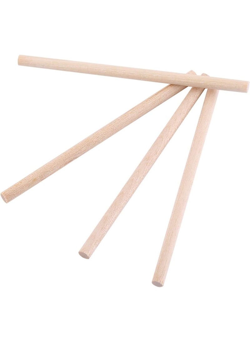 Genaric 100pcs Wooden Dowel Rods, 80mm Round Wooden Sticks Cake Sticks for DIY Crafts Home Garden Decor Unfinished Wood - Image 4