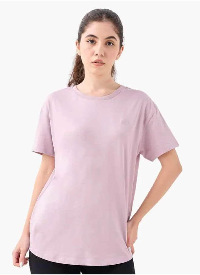 كابا Kappa Logo Embroidered T-shirt with Round Neck and Short Sleeves