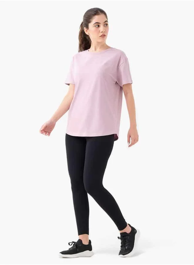 كابا Kappa Logo Embroidered T-shirt with Round Neck and Short Sleeves
