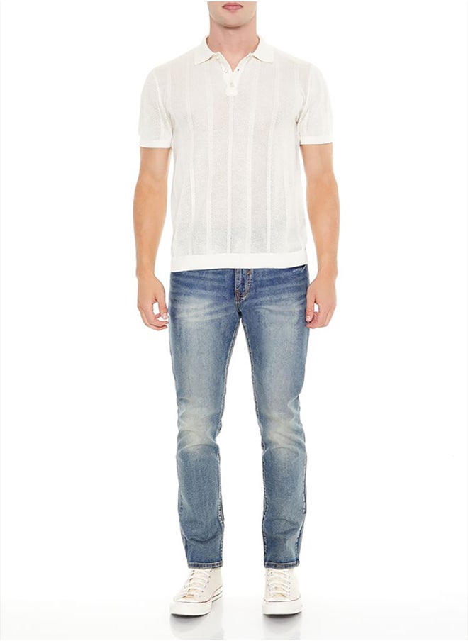 FOREVER 21 Crochet Sweater-Knit Polo Shirt  - Image 4