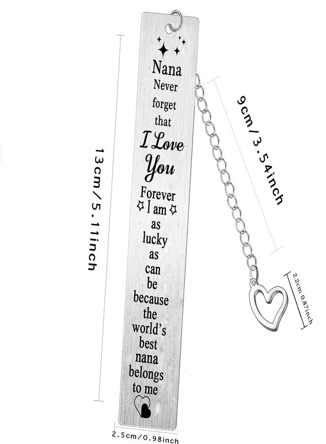 BESPMOSP Nana Bookmarks Nanny Gifts Bookmark for Grandmother Nanny Birthday Present from Granddaughter Grandson Grandma Thanksgiving Gifts - Image 2