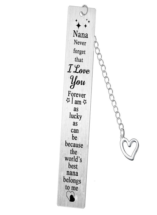 BESPMOSP Nana Bookmarks Nanny Gifts Bookmark for Grandmother Nanny Birthday Present from Granddaughter Grandson Grandma Thanksgiving Gifts - Image 1