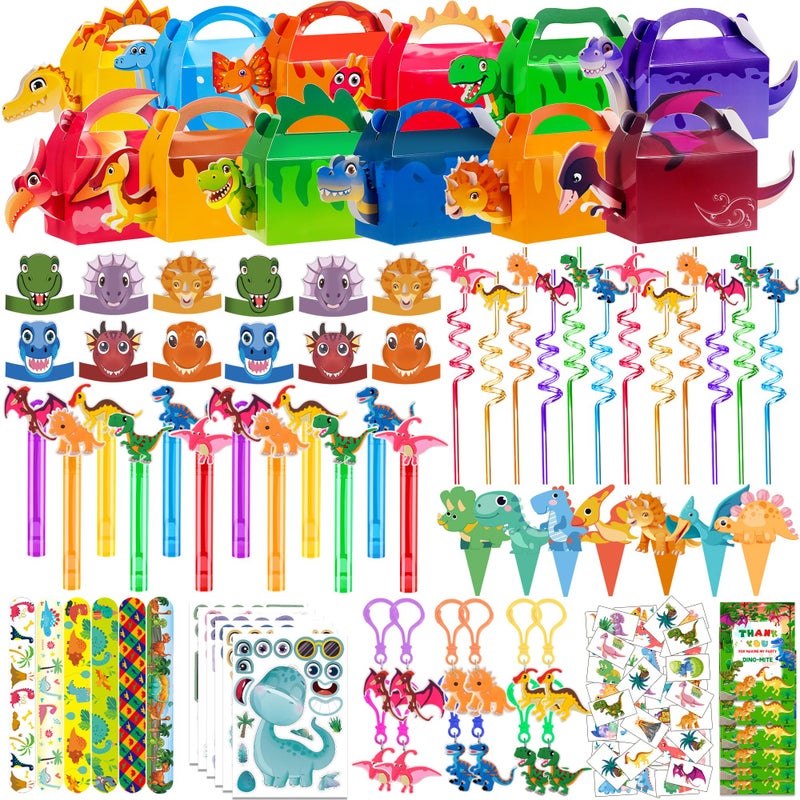 PLOUGVI 320PCS Dinosaur Birthday Party Decorations Favors Supplies Dino Goodie Bags Fillers Stuffers for Kids Birthday Gifts - Image 2