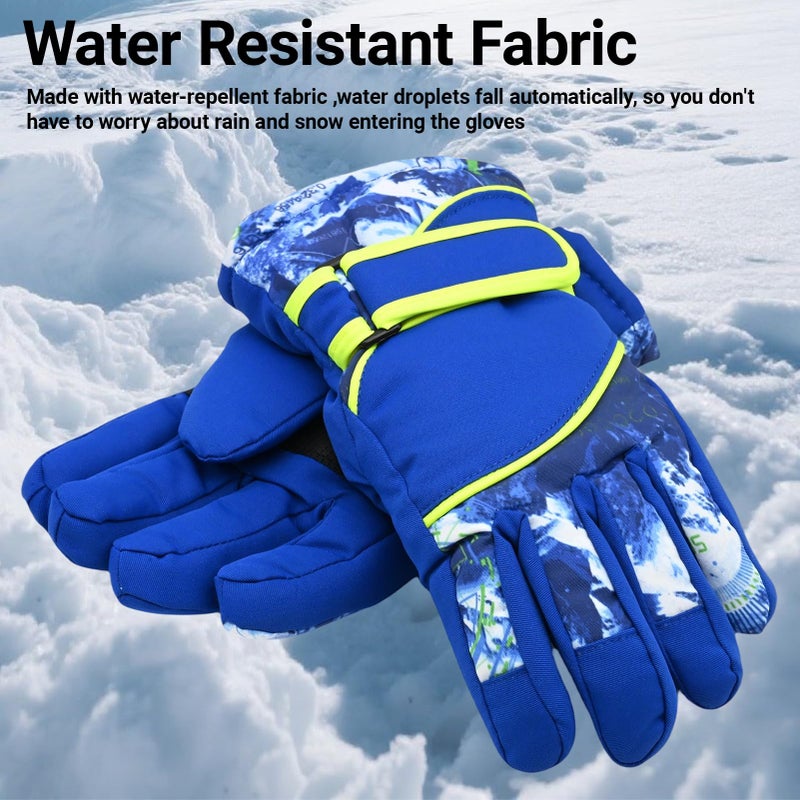 XuoAz Kids Winter Ski Gloves Waterproof Snow Gloves Non Slip Warm Snowboard Mittens for Boys Girls (for 4-7 Years) - Image 4