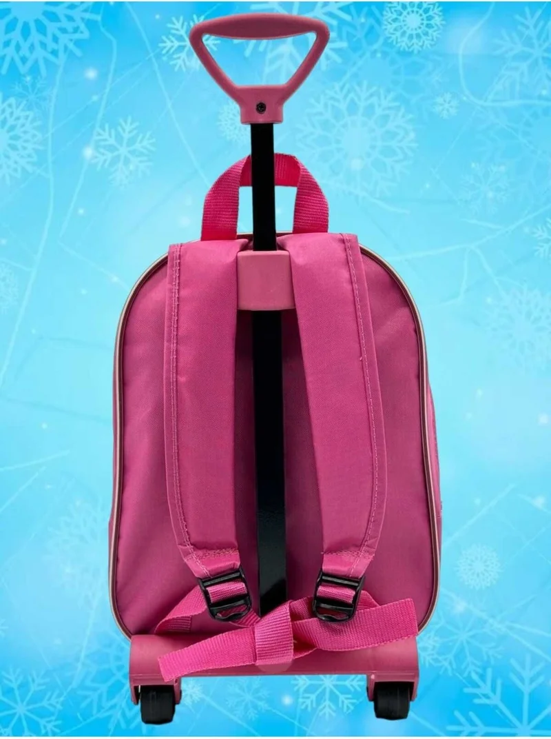 Tezzgelsin Kindergarten Nursery Wheeled Princess Elsa Printed 2-6 Years Old Backpack and School Bag