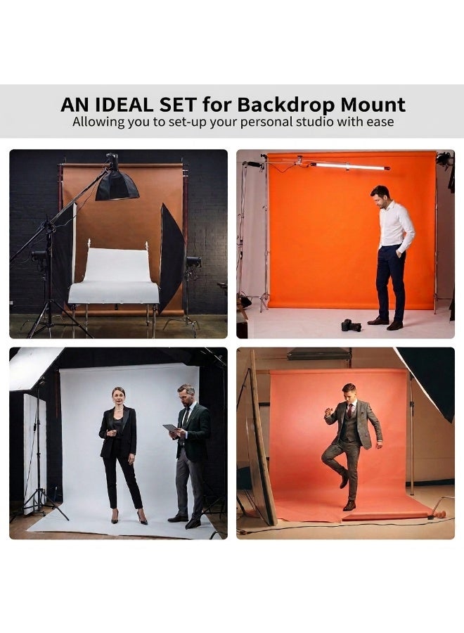XRIA 3 Roller Backdrop Wall Mount System with Chain Drive Photography Background Support for Paper Muslin Vinyl Wall or Ceiling Mount - Image 4