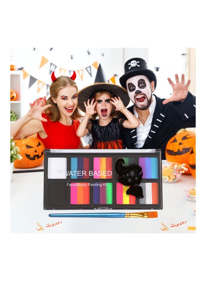 NIBEMINENT Professional Face And Body Painting Kit Multicolour - Image 4