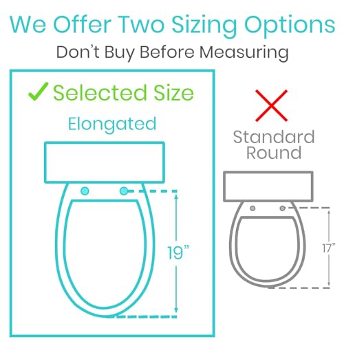 Vive Raised Toilet Seat Riser for Seniors with Handles Handicap Rail Grab Bar Seat for Over Toilet Elevated Safety for Elderly Disabled Medical Elongated - Image 5