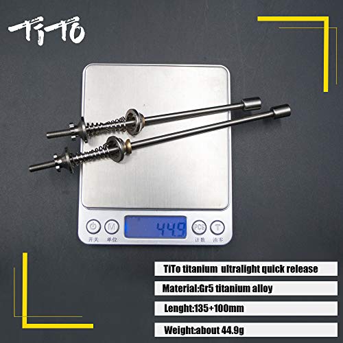 TiTo 1 Pair Lightest Titanium Quick Release for Road Bike MTB Wheels hub Mountain Bicycle (135+100mm) - Image 2