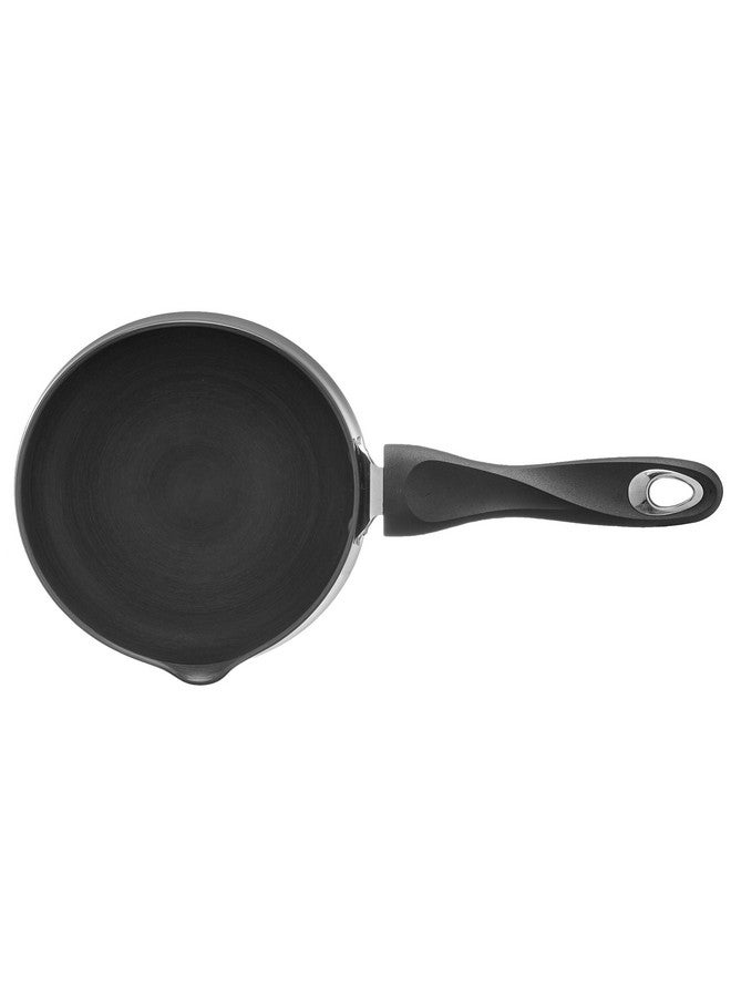 UCOOK by United Ekta Engg. Tea Pan, Sauce Pan and Milk Pan 2 Litre with Glass Lid Induction Base Hard Anodised, Black - Image 3