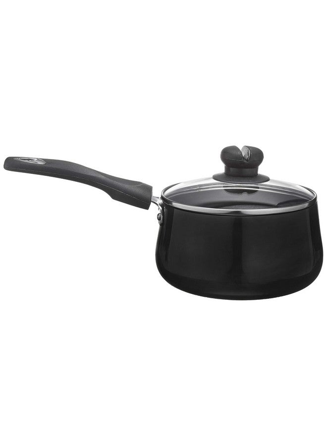 UCOOK by United Ekta Engg. Tea Pan, Sauce Pan and Milk Pan 2 Litre with Glass Lid Induction Base Hard Anodised, Black - Image 2