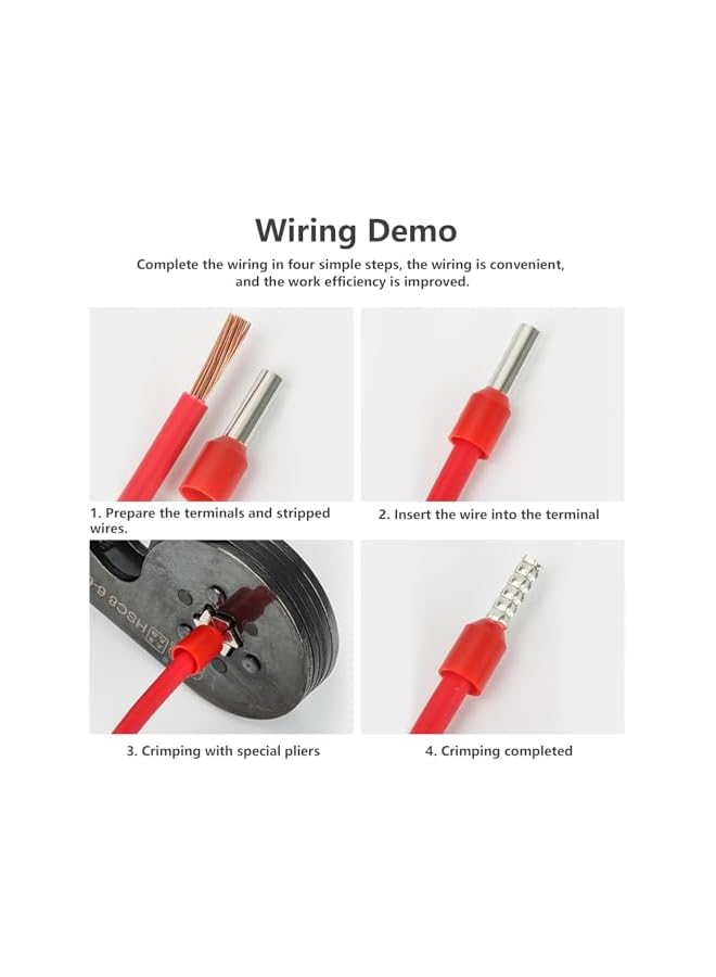 The Bros Wire Sleeve Kit, 2400 Piece Wire Sleeve Crimp Connector Kit, Insulated Wire Pin Terminal Sleeve Combination, Terminal Connector Wire Sleeve, Suitable for Electrical, Industrial - Image 2