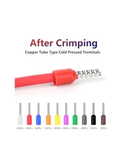 The Bros Wire Sleeve Kit, 2400 Piece Wire Sleeve Crimp Connector Kit, Insulated Wire Pin Terminal Sleeve Combination, Terminal Connector Wire Sleeve, Suitable for Electrical, Industrial  - Image 5