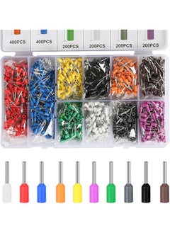 The Bros Wire Sleeve Kit, 2400 Piece Wire Sleeve Crimp Connector Kit, Insulated Wire Pin Terminal Sleeve Combination, Terminal Connector Wire Sleeve, Suitable for Electrical, Industrial  - Image 1