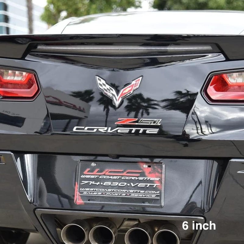 SR1 Performance Corvette Z51 Billet Aluminum Chrome Plated Badge/Emblem - C6, C7, C8 Z51 (6 inch) - Image 3