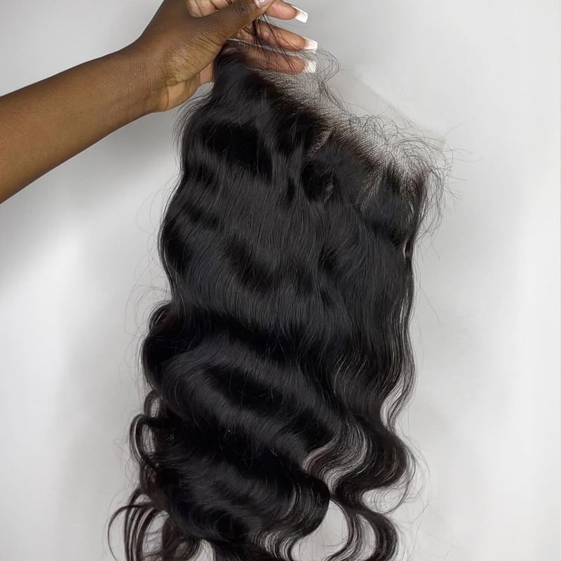 BEEOS Body Wave 5x5 SKINLIKE Real HD Lace Closure Only, 0.10mm Ultra-Thin Invisible HD Lace Pre-Plucked Bleached Knots Natural Hairline Virgin Human Hair 16 Inch - Image 5
