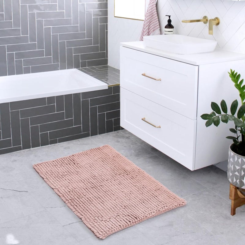 RIGJAK Plush Luxury Chenille Bath Rug Extra Soft and Absorbent Shaggy Bathroom Mat Rugs Washable Strong Underside Plush Carpet Mats for Kids Tub Shower and Bath Room - Image 2