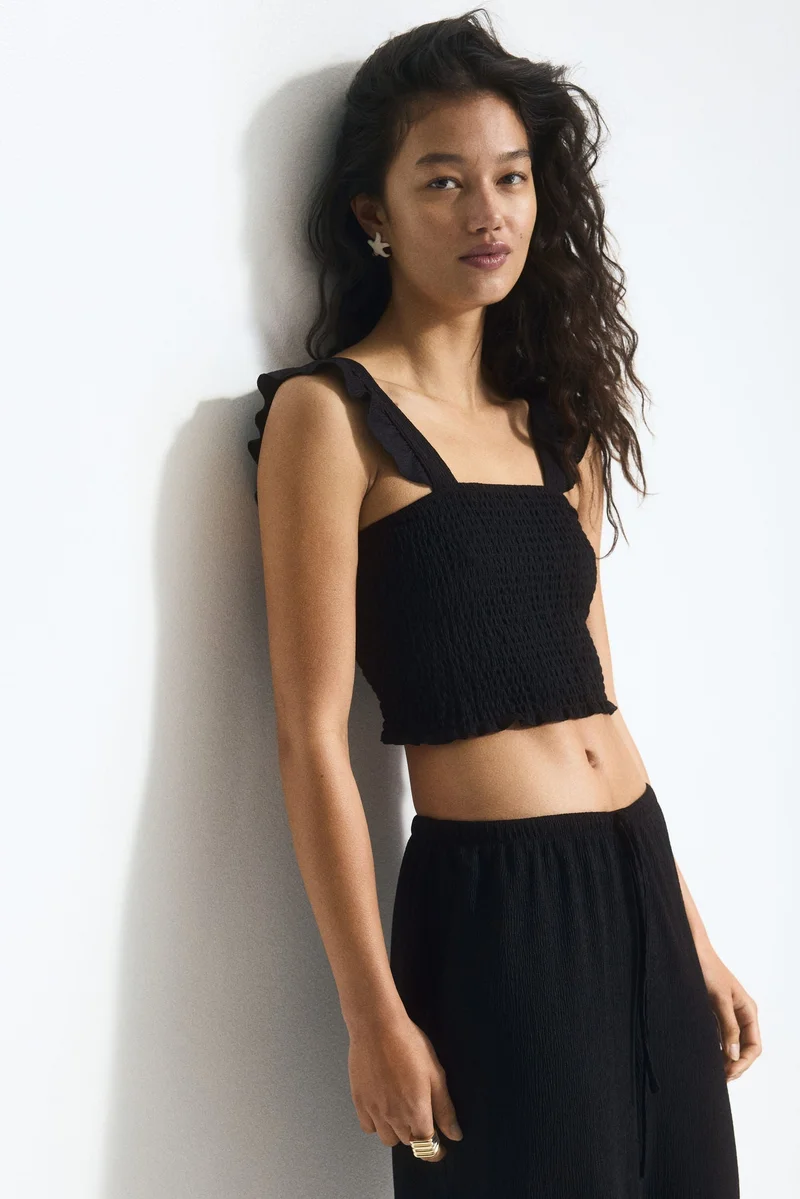 H&M Smocked cropped top