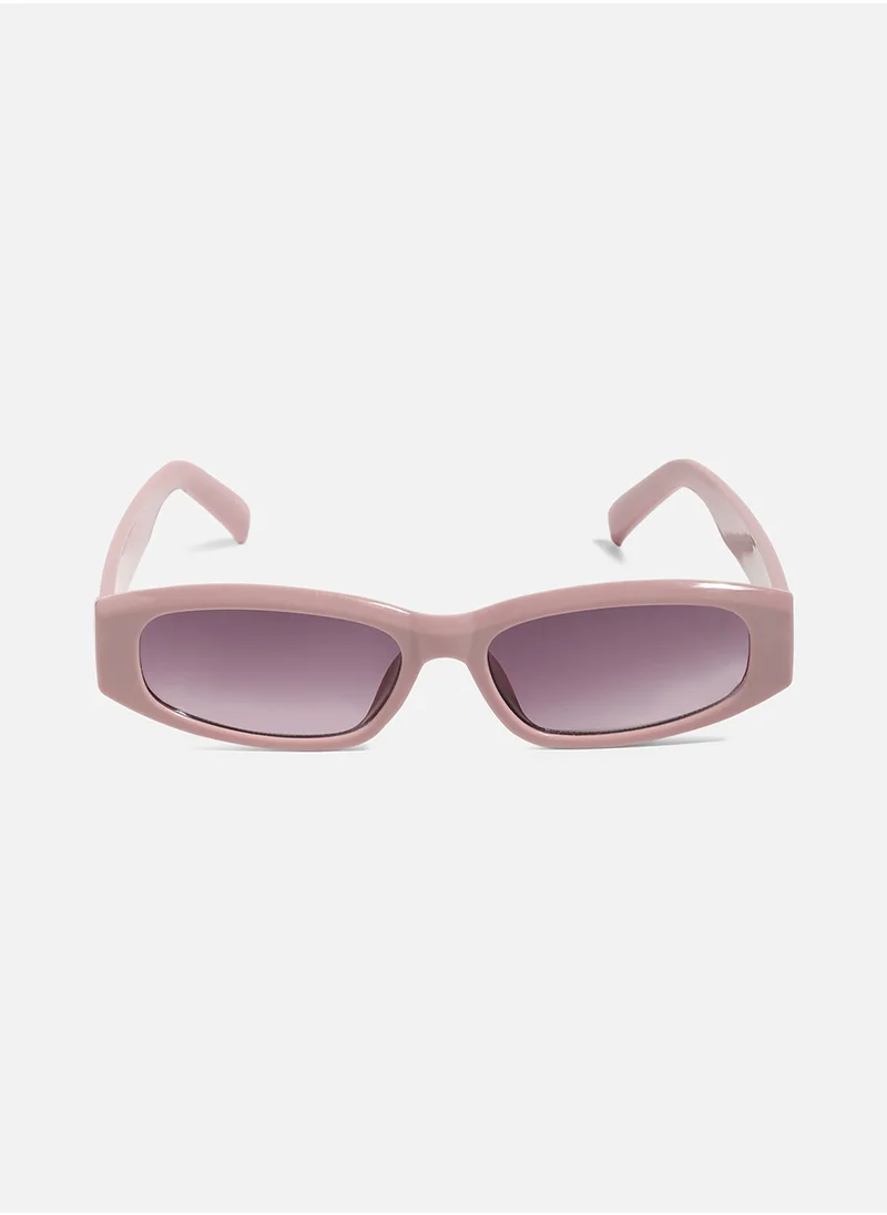 صوص هاوت Solid Oval Sunglasses - Blush Pink