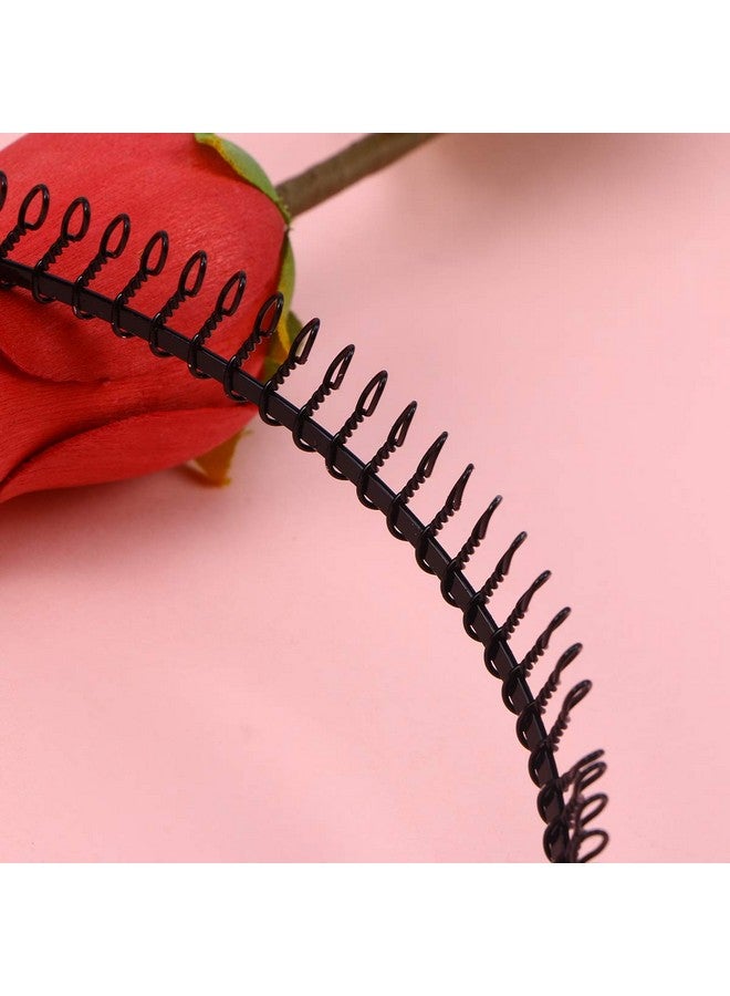Healifty Ealifty Woman Protection Metal Teeth Comb Hair Hoop Headband Hair Accessories (Black) - Image 4