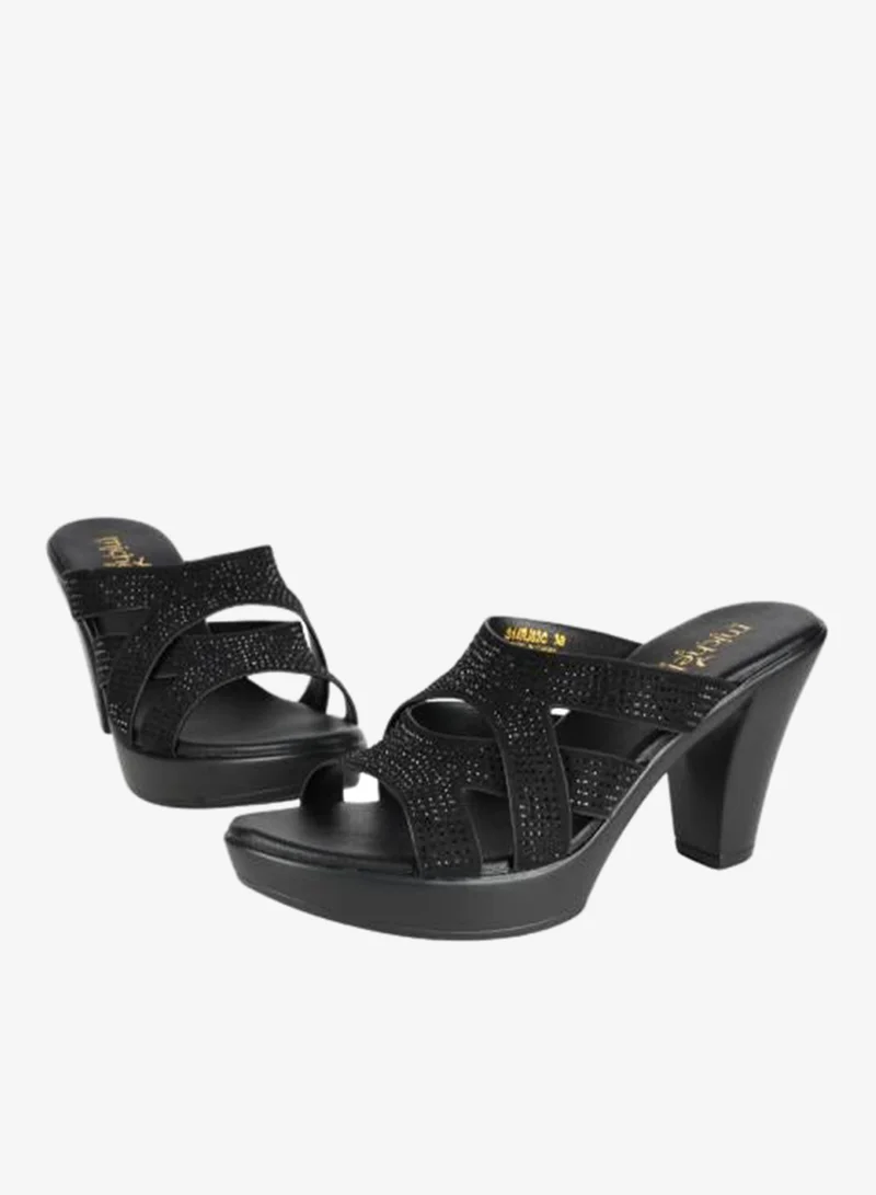 Michelle Morgan Black 092-2912 Michelle Morgan Ladies High Heel Sandals 314RJ62C Black for Women | Best Price UAE
