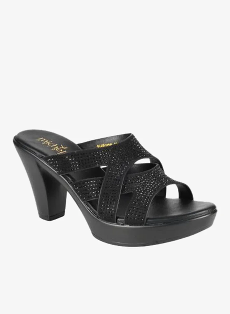 Michelle Morgan Black 092-2912 Michelle Morgan Ladies High Heel Sandals 314RJ62C Black for Women | Best Price UAE