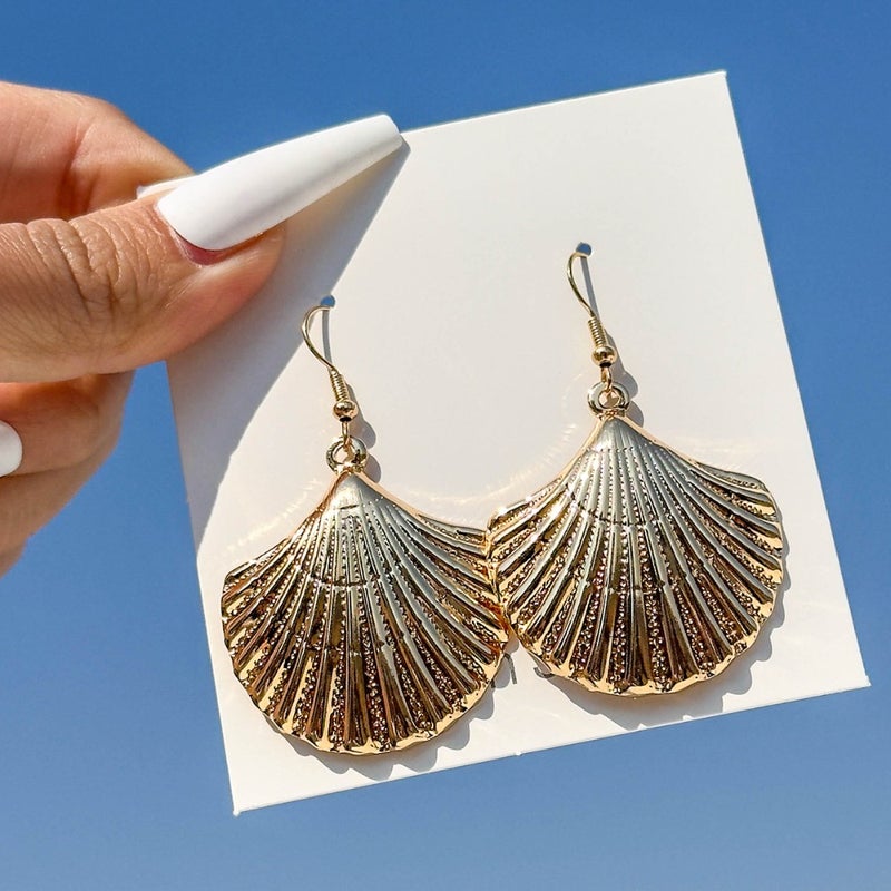 European and American cross-border shell jewelry summer seaside beach style vacation style simple fashion gold starfish earrings  earrings - Image 4