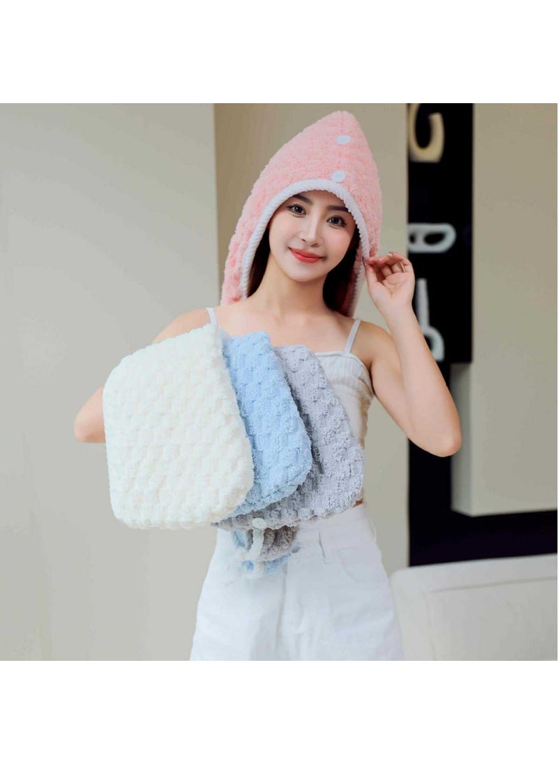 Generic 2024 Cloud Pattern Gold Velvet Quick-Dry Hair Towel CapGolden Turtle velvet double layer [girl pink]] Golden Turtle velvet double layer [girl pink]] 