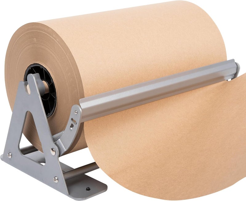 DIY CREW 12 Inch Paper Roll Dispenser and Cutter - Heavy-Duty Wall Mountable, Non Slip Tabletop - Kraft, Freezer, Butcher Paper - Up to 1000ft Rolls - Image 4