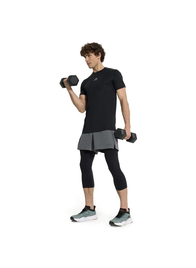 Athlex Men’s FLEX PRO Training T-Shirt Black EU 46 – Compression Fit, ATCOMPRESSION Tech, Anti-Odor, Quick-Dry Fabric & Mesh Ventilation Panels - Image 4