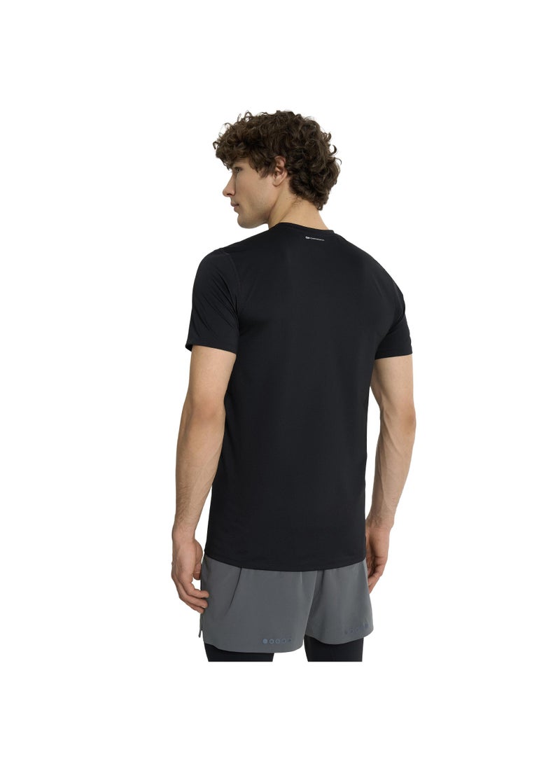Athlex Men’s FLEX PRO Training T-Shirt Black EU 46 – Compression Fit, ATCOMPRESSION Tech, Anti-Odor, Quick-Dry Fabric & Mesh Ventilation Panels - Image 3