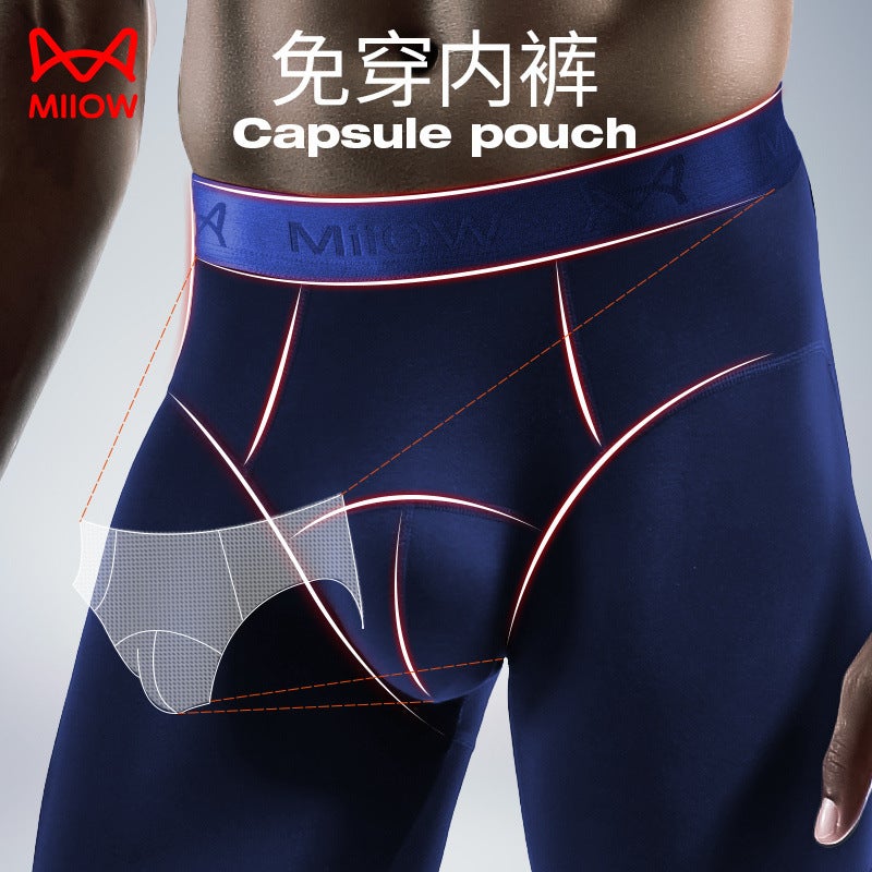 Mens Slim Thermal Underwear Pants for Autumn Winter Black - Image 5