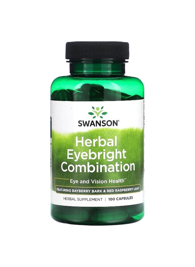 SWANSON Swanson, Herbal Eyebright Combination, 100 Capsules  - Image 1