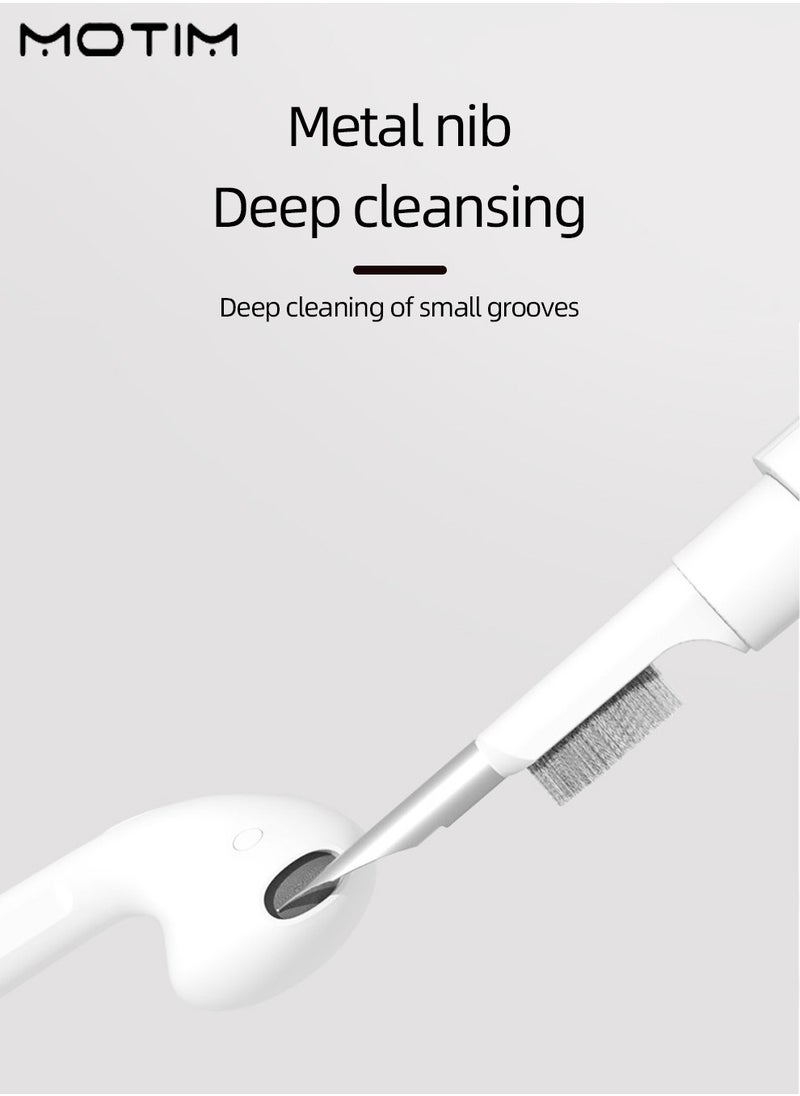 Motim - Airpods Cleaning Kit,  Multi-Purpose Cleaning Pen for Earbuds, Headphones, iPod, iPhone, iPad, Laptop, Bluetooth Headphone Double Clean Pen, Earphone Cleaner With Metal Pen Tip Flocking Sponge - Image 1