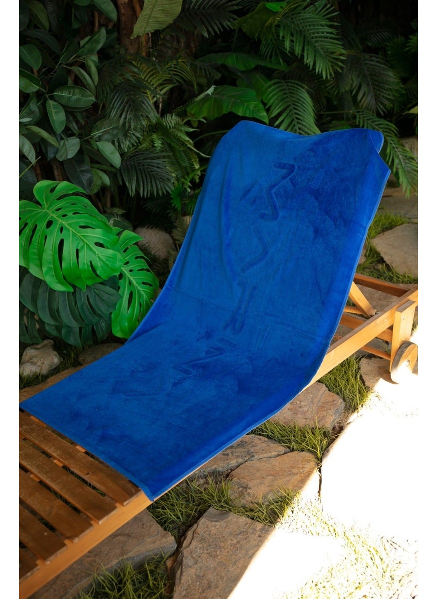 Marina Navy Blue Beach Towel PH23-13263  - Image 5
