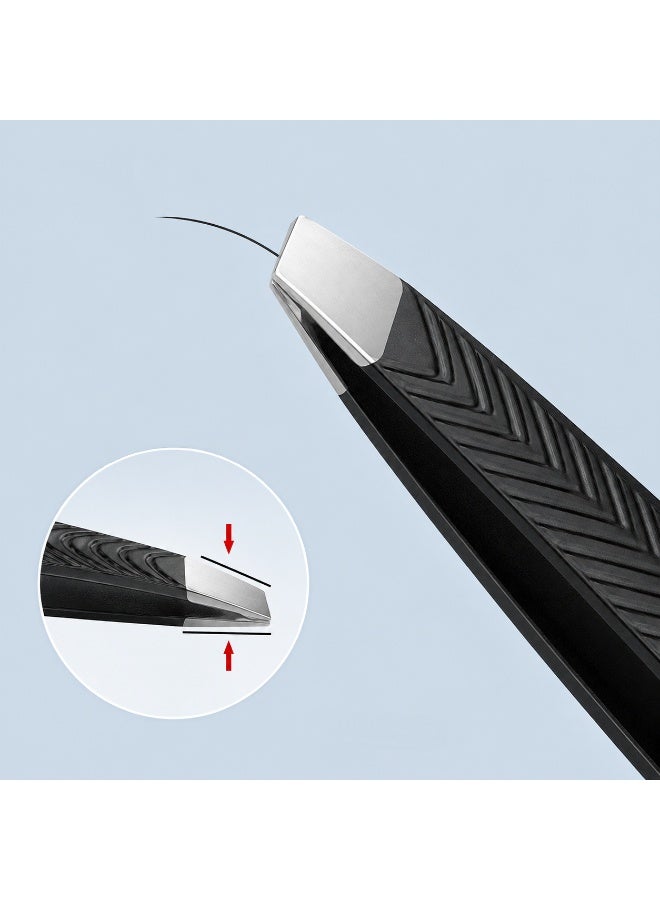 ملقاط حواجب بطرف مائل دقيق ومقبض محزز لإزالة شعر الوجه - Image 5