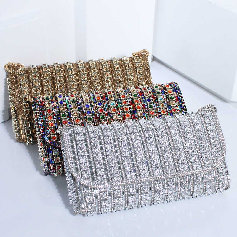 New Style Celebrity Evening Bag Fashionable Diamond Hand Bag High-End Sense Exquisite Square Women'S Hand Bag - Image 2