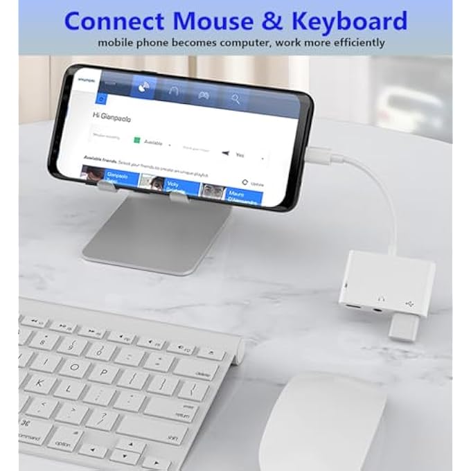 rayihni USB C TO USB ADAPTER FOR MACBOOK, 3-IN-1 USB C TO USB-A OTG SPLITTER WITH 3.5MM AUDIO JACK AND PD FAST CHARGING PORT COMPATIBLE WITH IPHONE 15, IPAD PRO, SAMSUNG GALAXY S23 - Image 3