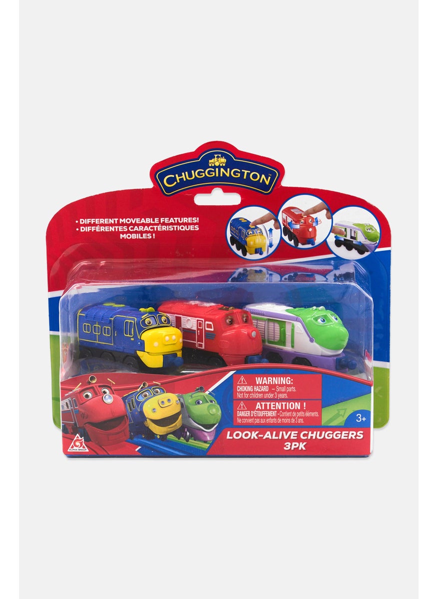 CHUGGINGTON 3 Piece Of Connectable Train Toys, Red  - Image 1