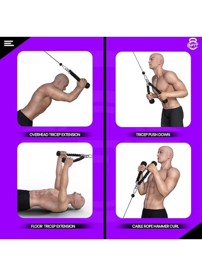 ملحقات كابلات أجهزة الصالة الرياضية، معدات تدريب القوة، قضبان، حبال، مقابض لرفع الأثقال وكمال الأجسام - Image 5