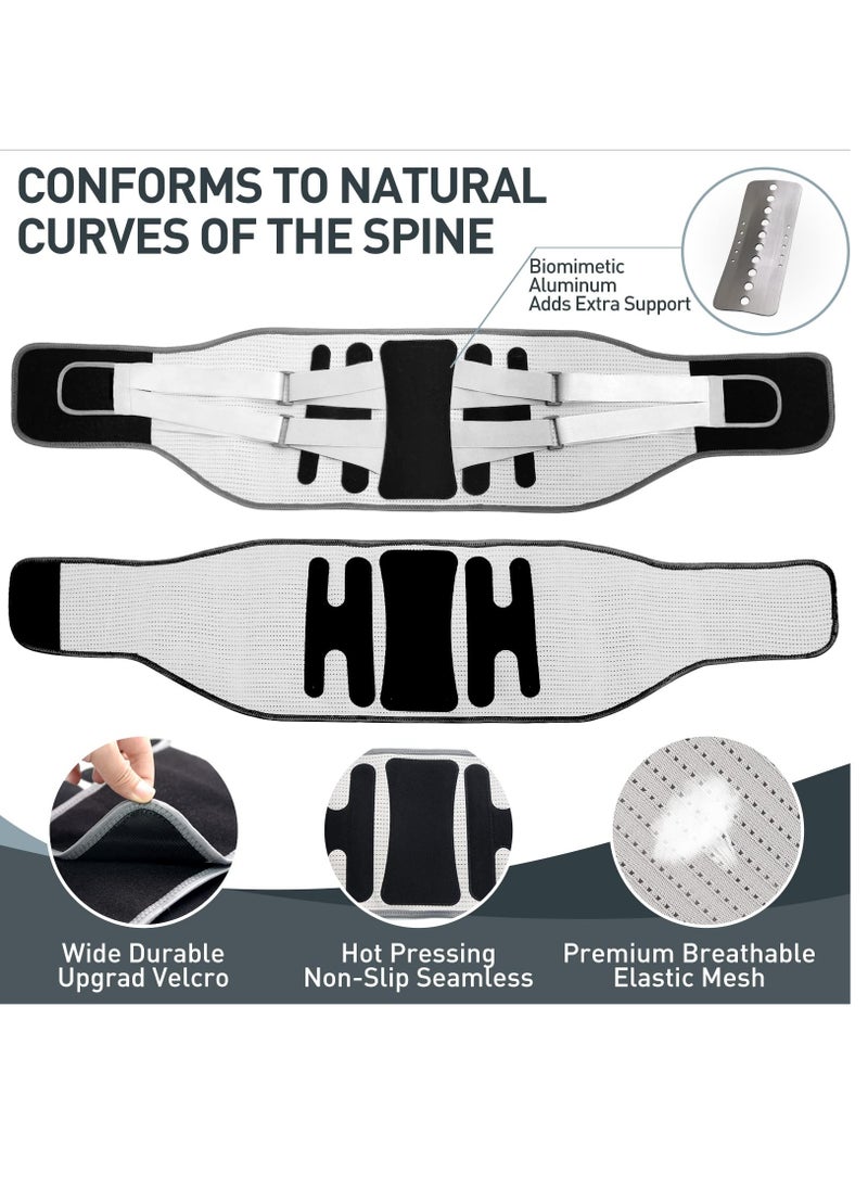 KASTWAVE Back Brace with 8 support belts for Lower Back Pain Relief, Back Support Belt for Women & Men, Breathable Lumbar Support Brace for Work, Lower Back Brace for Herniated Disc, Sciatica, L - Image 3