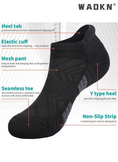 WAOKN Lightweight & Breathable, Unisex Low-Cut Sports Socks,Black 3-Pair Set, Anti-Blister Comfortable Walking Socks, Choice for Sports Lovers  - Image 2