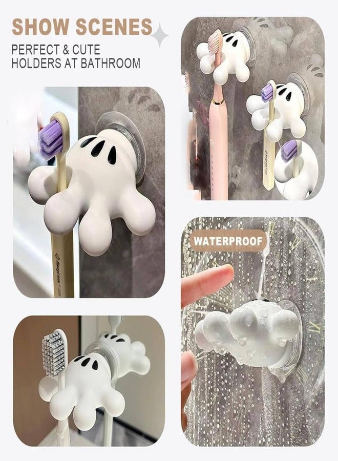 Abhaymart 3PCS Cute Hanging Toothbrush Holder, Mouse Hand Hanging Utility Suction Hooks, Multi-Function Key Holder Jewelry Storage, Ring Holder, Necklace Storage Gift - Image 5