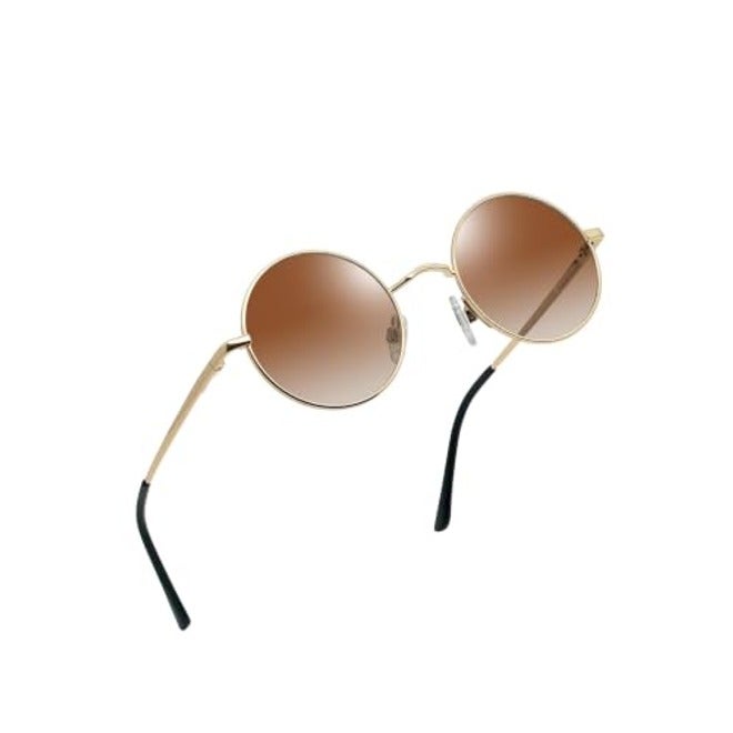Joopin Round Polarized Sunglasses for Men and Women - UV400 Protection Retro Hippie Shades for Driving, Cycling, and Outdoor Sports