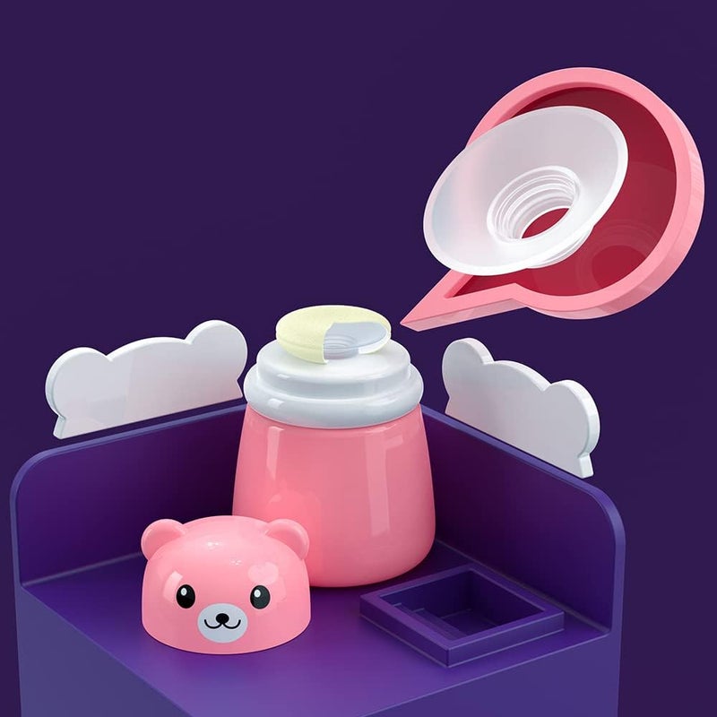 CoaGu Compact Powder Case  Includes Powder Puff  Ideal for Body Dusting  Perfect for Baby  Mom Use  Pink Color - Image 3